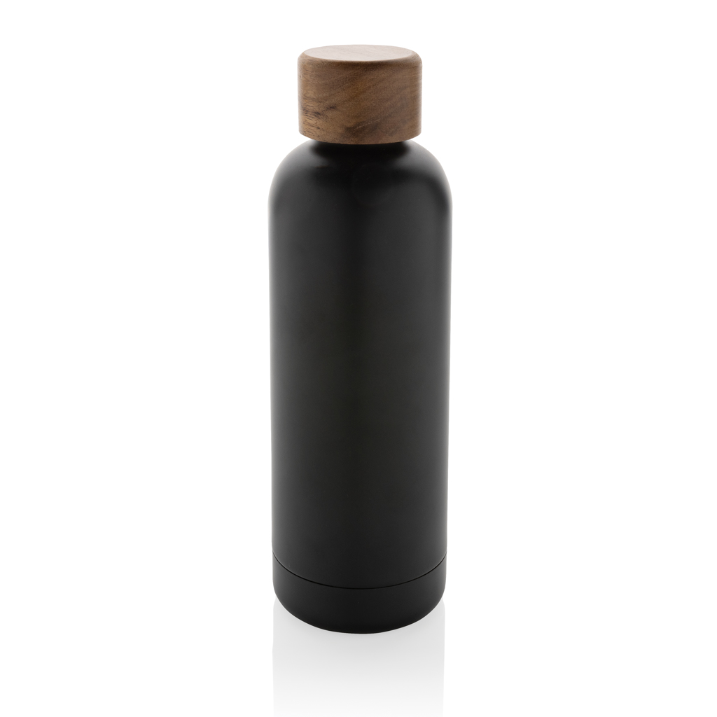 Botella personalizada Wood de acero reciclado certificado RCS 500ml - Tazas y botellas - Regalo Promocional Personalizado - vista alternativa