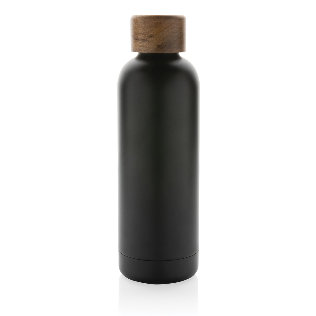 Botella personalizada Wood de acero reciclado certificado RCS 500ml - Tazas y botellas - Regalo Promocional Personalizado - imagen 3