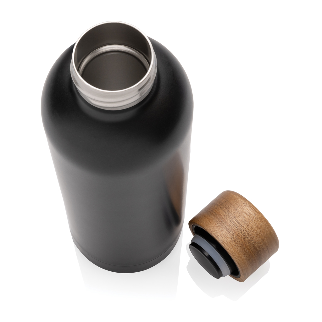 Botella personalizada Wood de acero reciclado certificado RCS 500ml - Tazas y botellas - Regalo Promocional Personalizado - imagen 4