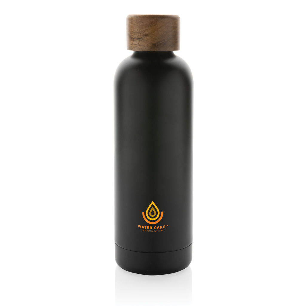 Botella personalizada Wood de acero reciclado certificado RCS 500ml - Tazas y botellas - Regalo Promocional Personalizado - imagen 5