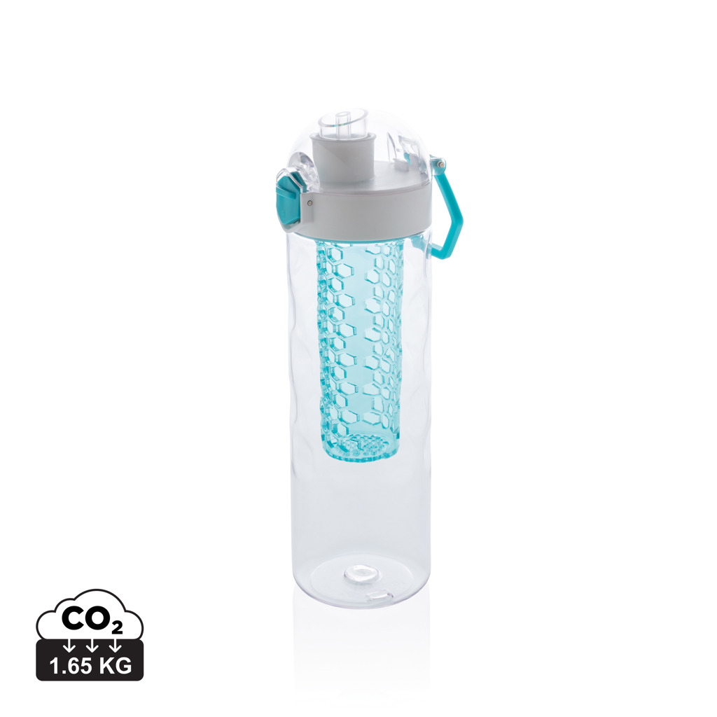 Botella infusora personalizada Honeycomb antigoteo con botón 700ml - Tazas y botellas - Regalo Promocional Personalizado
