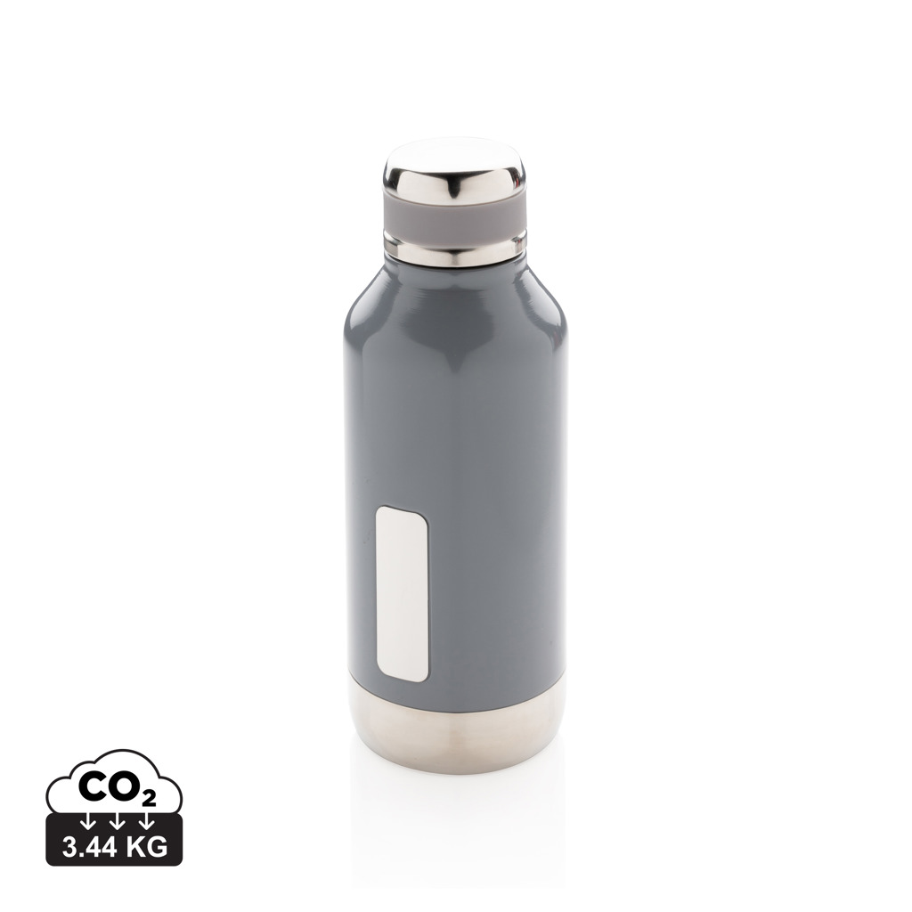 Botella personalizada al vacío antigoteo con placa para logo 500ml - Tazas y botellas - Regalo Promocional Personalizado