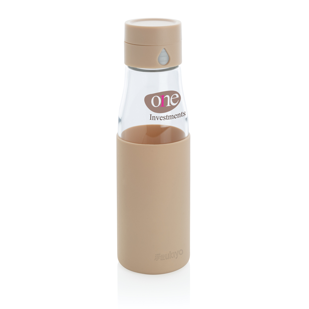 Botella personalizada de hidratación de vidrio Ukiyo con funda 600ml - Tazas y botellas - Regalo Promocional Personalizado - imagen 6