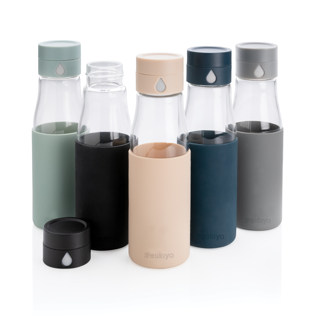 Botella personalizada de hidratación de vidrio Ukiyo con funda 600ml - Tazas y botellas - Regalo Promocional Personalizado - imagen 7