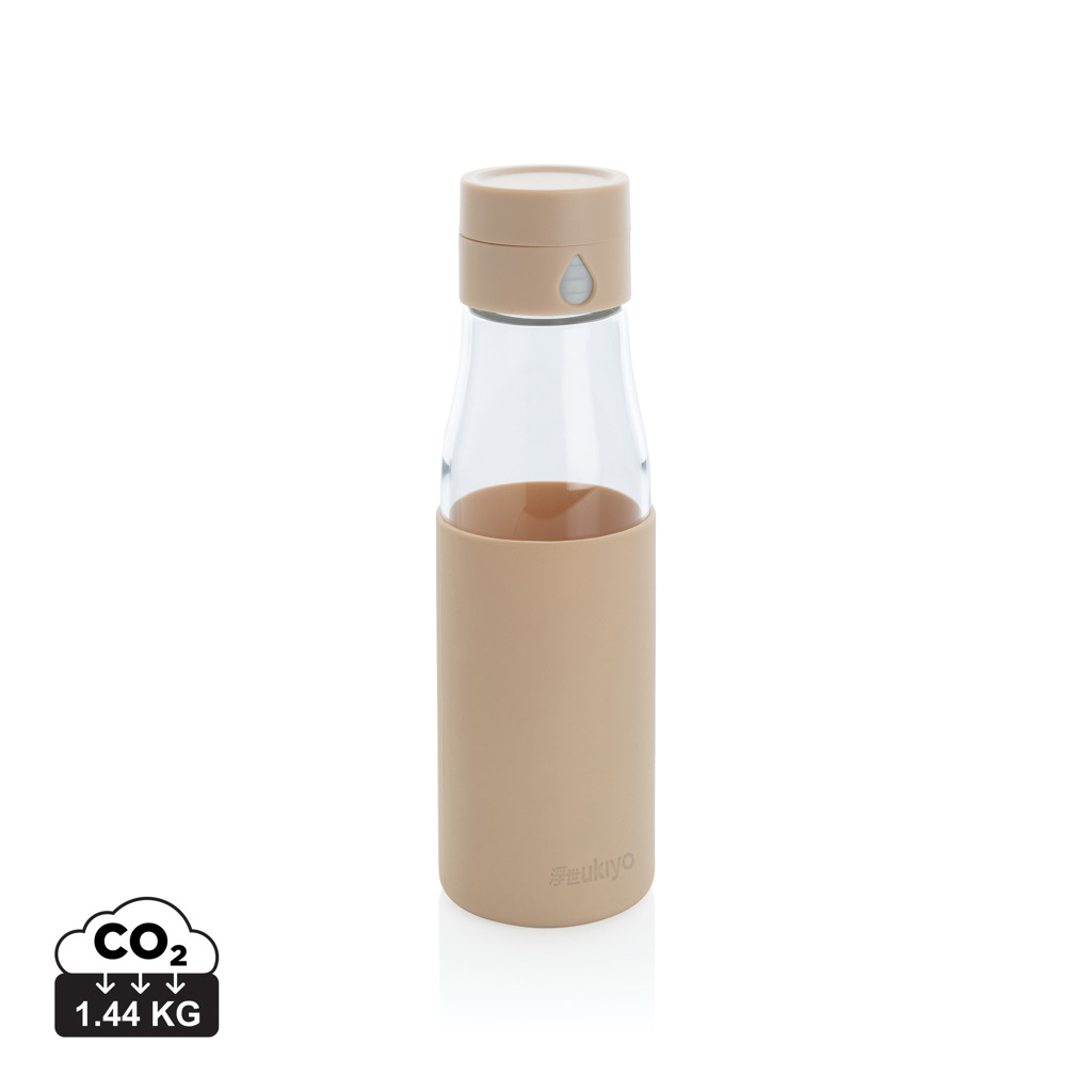 Botella personalizada de hidratación de vidrio Ukiyo con funda 600ml - Tazas y botellas - Regalo Promocional Personalizado