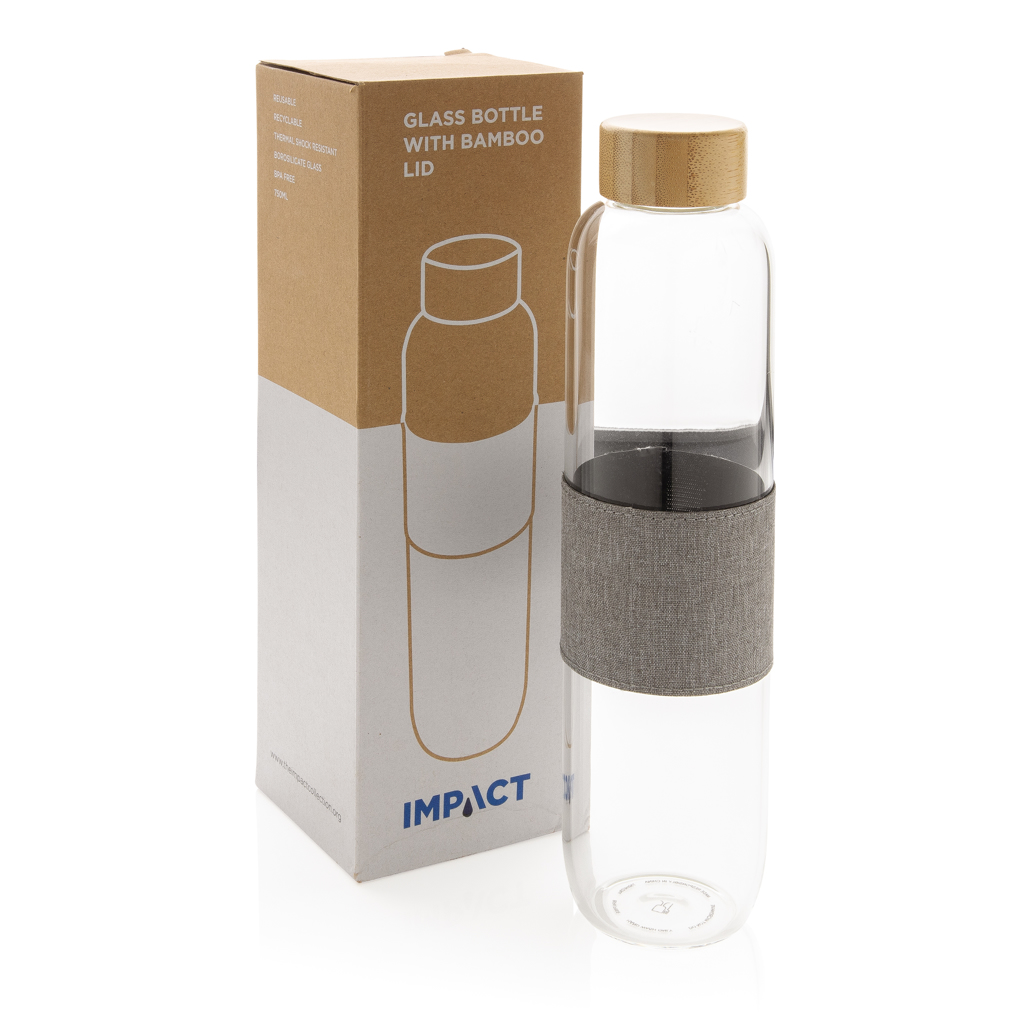 Botella personalizada Impact de vidrio borosilicato con bambú 750ml - Tazas y botellas - Regalo Promocional Personalizado - imagen 10