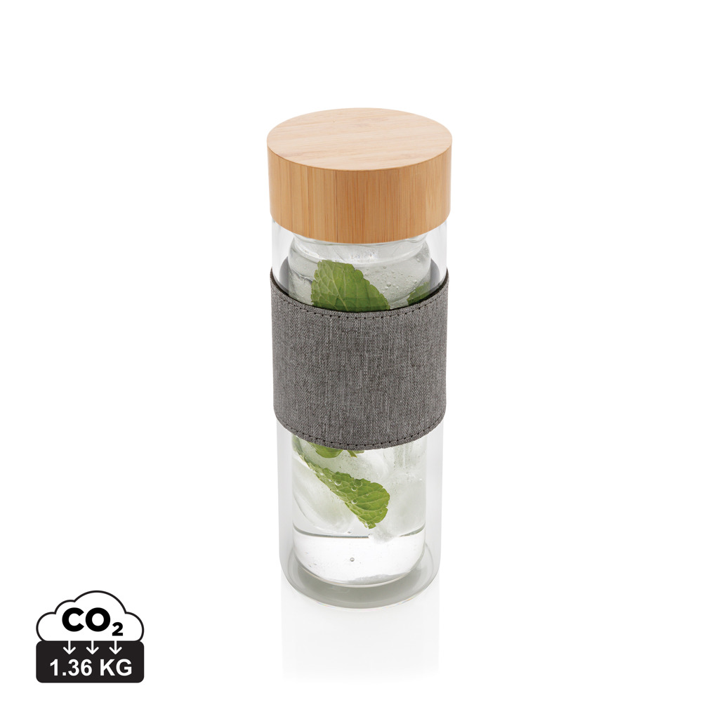 Botella personalizada Impact de vidrio borosilicato doble pared 360ml - Tazas y botellas - Regalo Promocional Personalizado