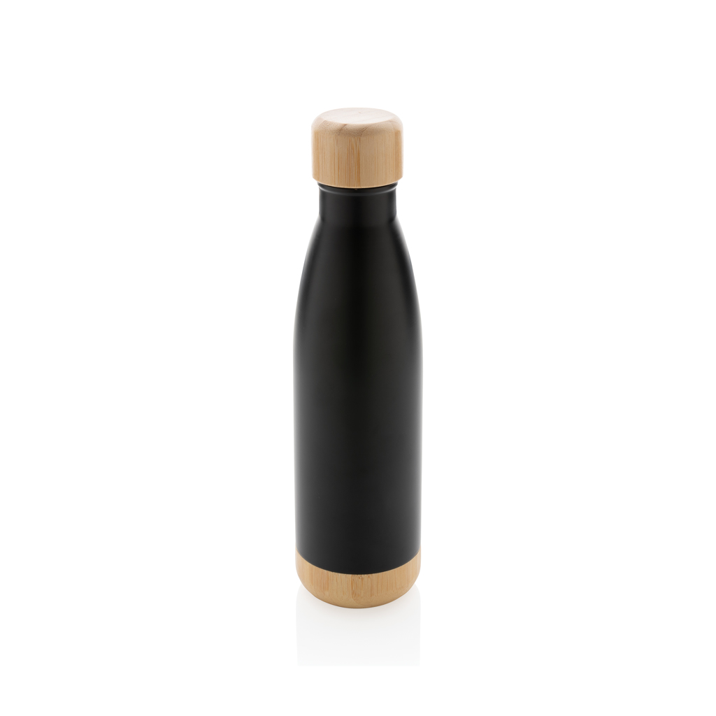 Botella de acero inoxidable personalizada al vacío con tapa y fondo de bambú de 520ml - Termos personalizados - Regalo Promocional Personalizado - vista alternativa