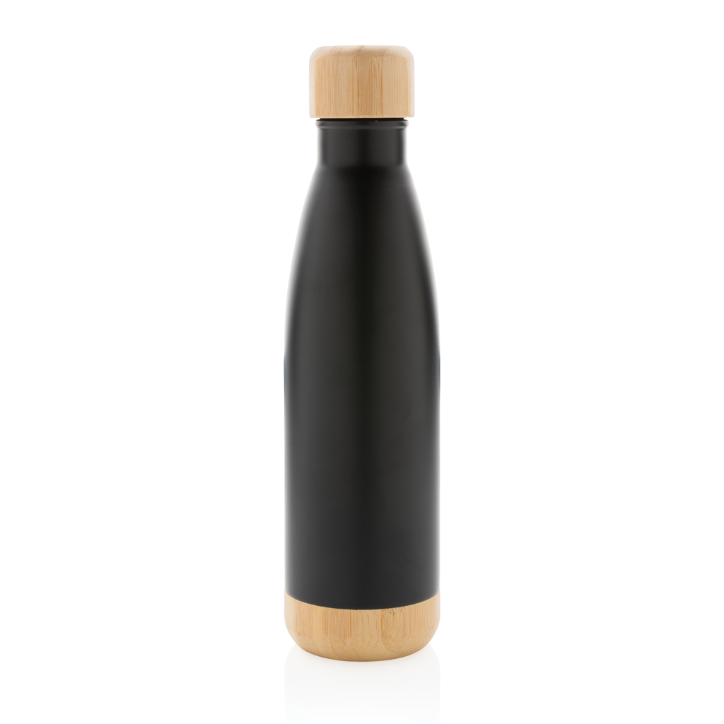 Botella de acero inoxidable personalizada al vacío con tapa y fondo de bambú de 520ml - Termos personalizados - Regalo Promocional Personalizado - imagen 3