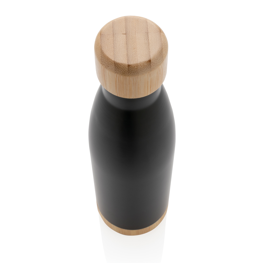 Botella de acero inoxidable personalizada al vacío con tapa y fondo de bambú de 520ml - Termos personalizados - Regalo Promocional Personalizado - imagen 4