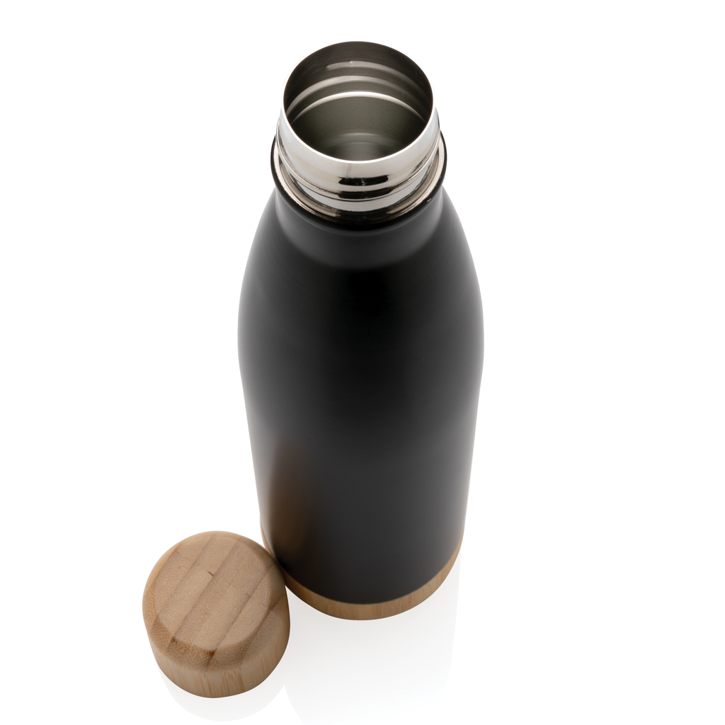 Botella de acero inoxidable personalizada al vacío con tapa y fondo de bambú de 520ml - Termos personalizados - Regalo Promocional Personalizado - imagen 5