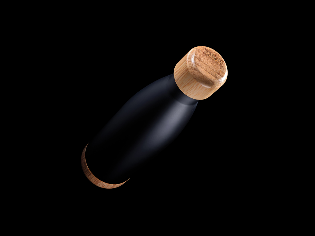 Botella de acero inoxidable personalizada al vacío con tapa y fondo de bambú de 520ml - Termos personalizados - Regalo Promocional Personalizado - imagen 9