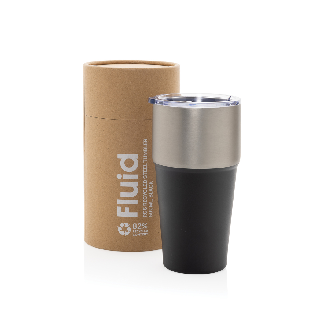 Vaso personalizado Fluid de acero reciclado certificado RCS de 500ml - Tazas y vasos personalizados - Regalo Promocional Personalizado - imagen 3