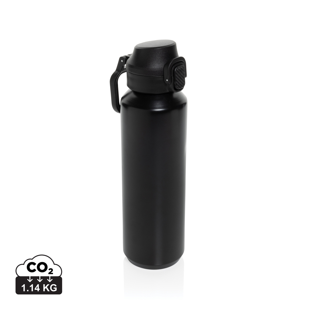 Botella personalizada deportiva Via RCS Re-steel con tapa bloqueable de 600ml - Termos personalizados - Regalo Promocional Personalizado