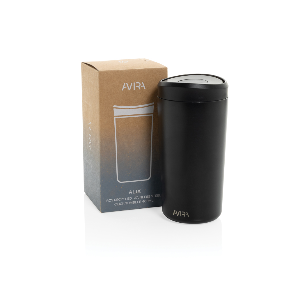 Taza personalizada Avira Alix de acero inoxidable RCS sistema de clic de 400ml - Termos personalizados - Regalo Promocional Personalizado - imagen 3