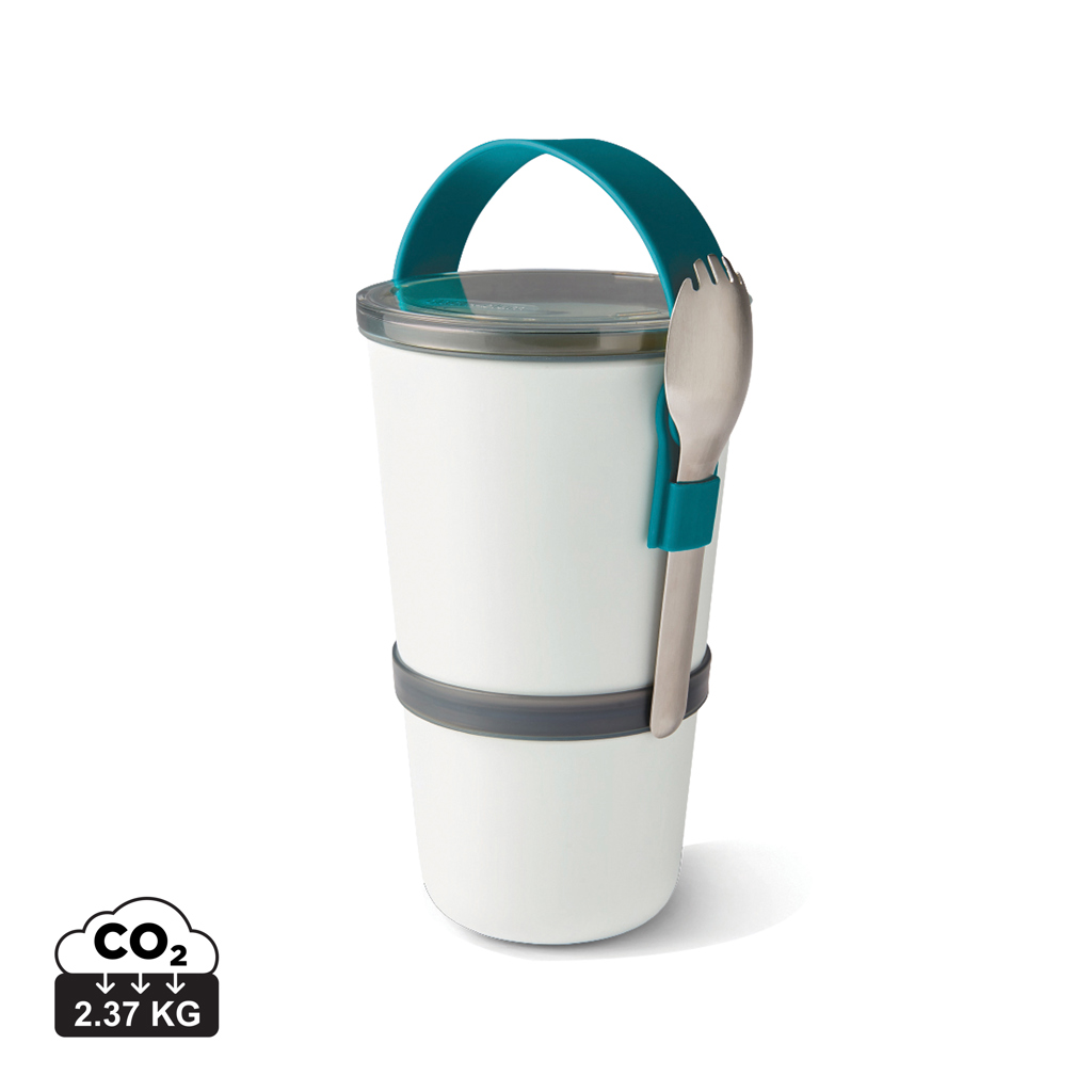 Fiambrera personalizada Black+Blum Original compacta con dos recipientes - Hogar - Regalo Promocional Personalizado