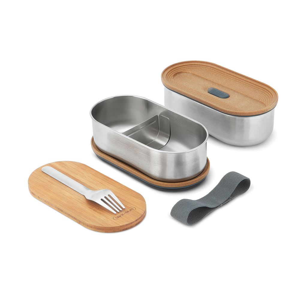 Tuppers Bento Doble de acero inoxidable Black+Blum - Termos personalizados - Regalo Promocional Personalizado - imagen 4