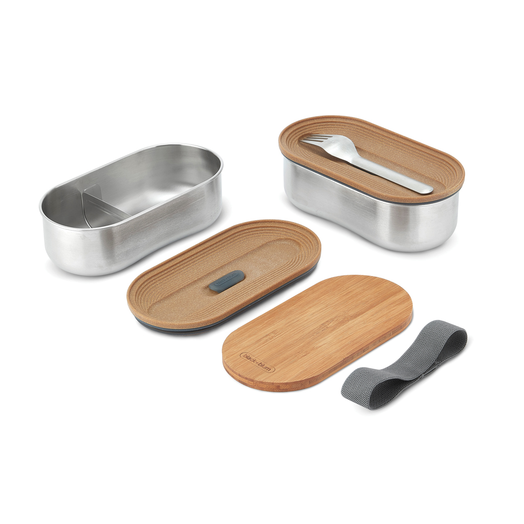 Tuppers Bento Doble de acero inoxidable Black+Blum - Termos personalizados - Regalo Promocional Personalizado - imagen 5