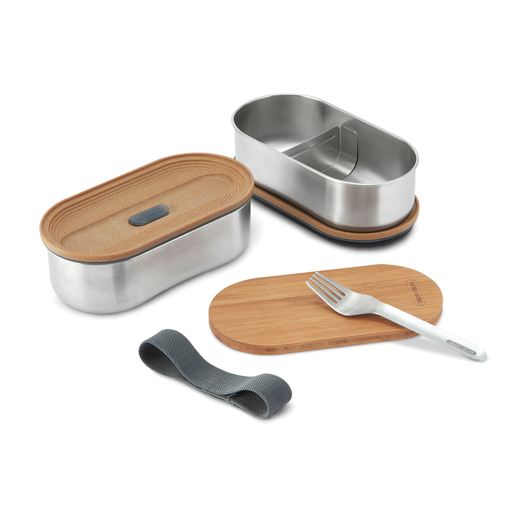 Tuppers Bento Doble de acero inoxidable Black+Blum - Termos personalizados - Regalo Promocional Personalizado - imagen 6
