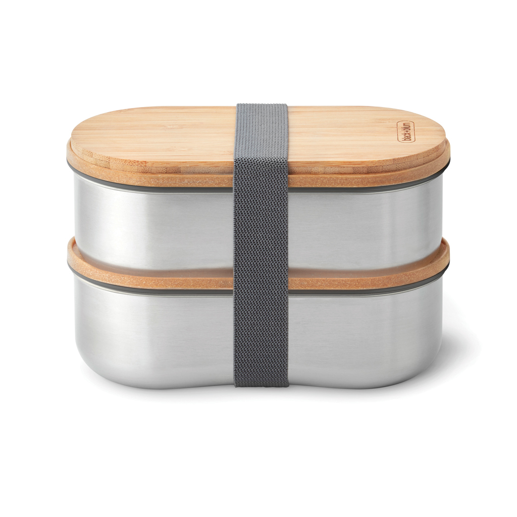 Tuppers Bento Doble de acero inoxidable Black+Blum - Termos personalizados - Regalo Promocional Personalizado - imagen 7