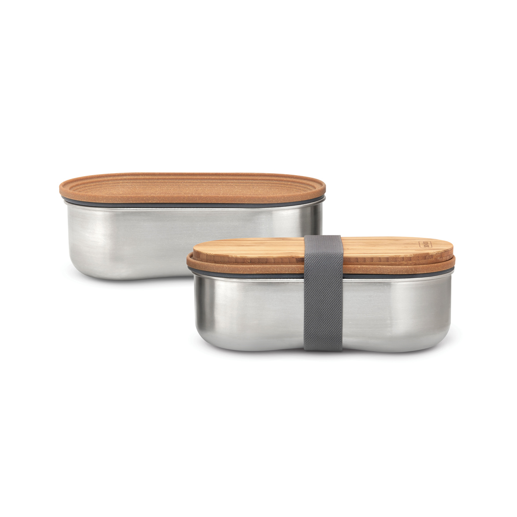Tuppers Bento Doble de acero inoxidable Black+Blum - Termos personalizados - Regalo Promocional Personalizado - imagen 9