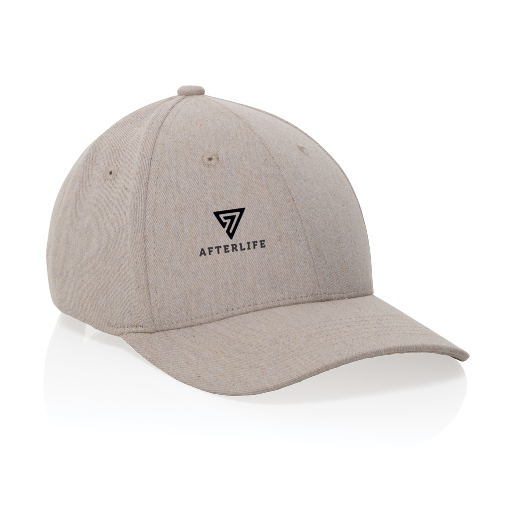 Gorra 6 paneles tejido jaspeado reciclado Milo AWARE™200 gr - Gorras y sombreros - Regalo Promocional Personalizado - imagen 4