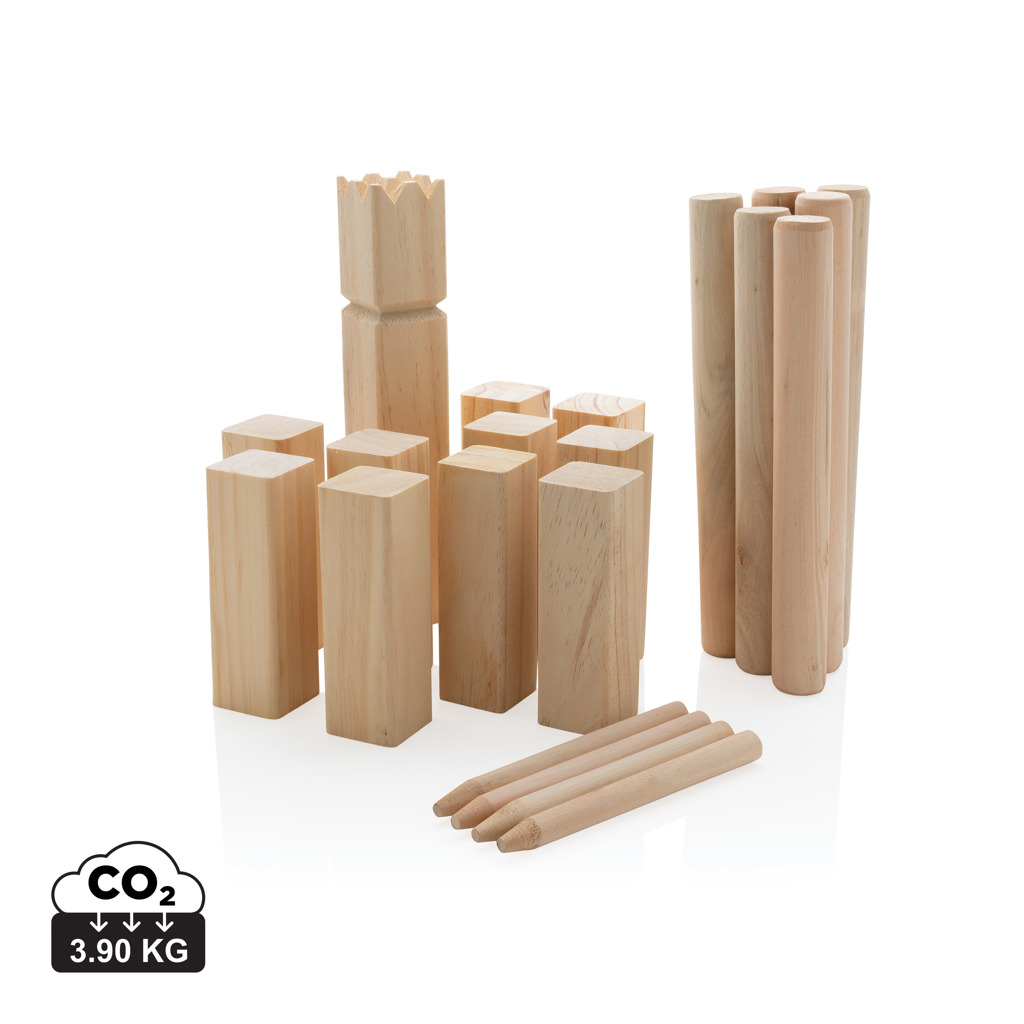 Juego kubb personalizado de madera sueco - Verano - Regalo Promocional Personalizado