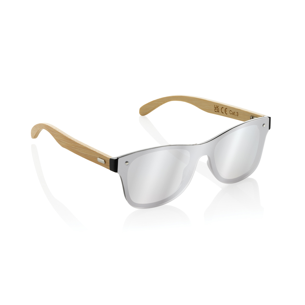 Gafas de sol Prism plástico reciclado RCS y bambú - Verano - Regalo Promocional Personalizado - vista alternativa