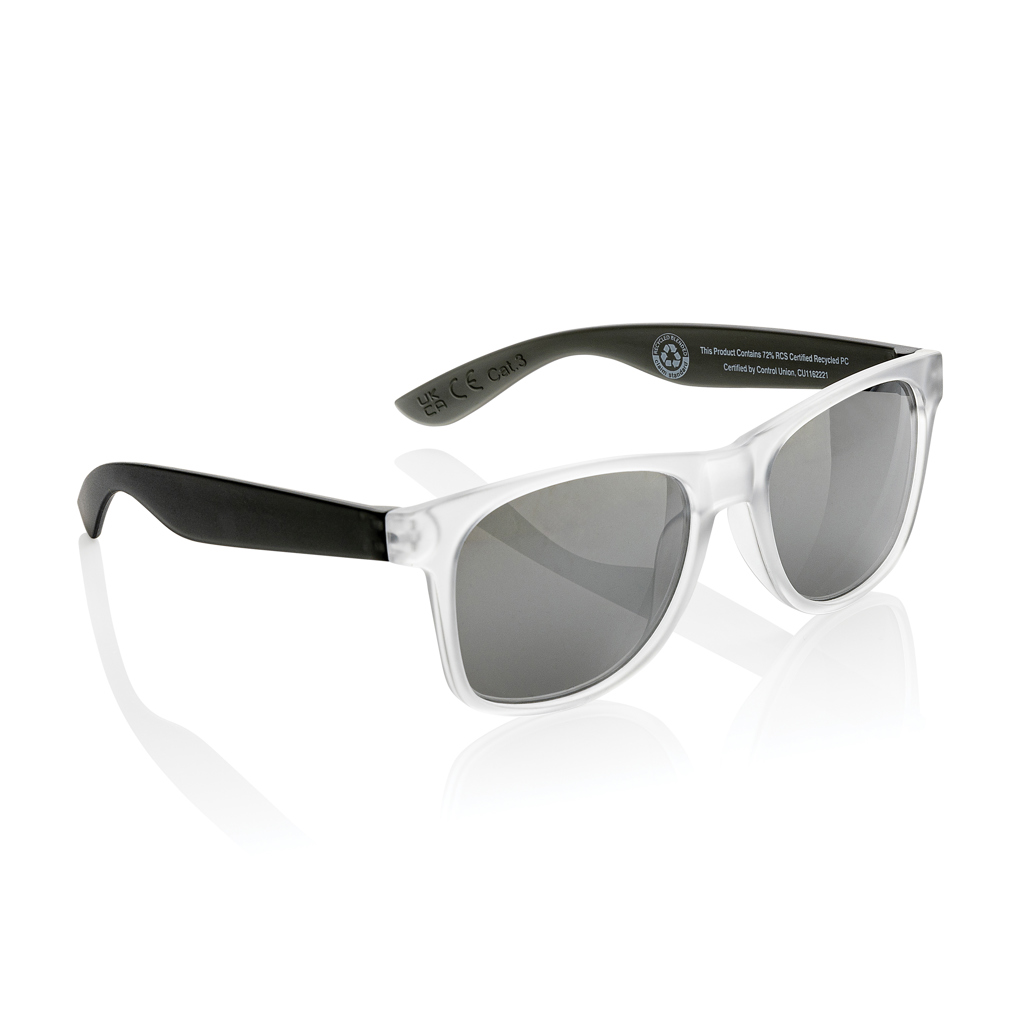 Gafas de sol personalizadas con lentes de espejo de PC reciclado Gleam RCS - Verano - Regalo Promocional Personalizado - vista alternativa