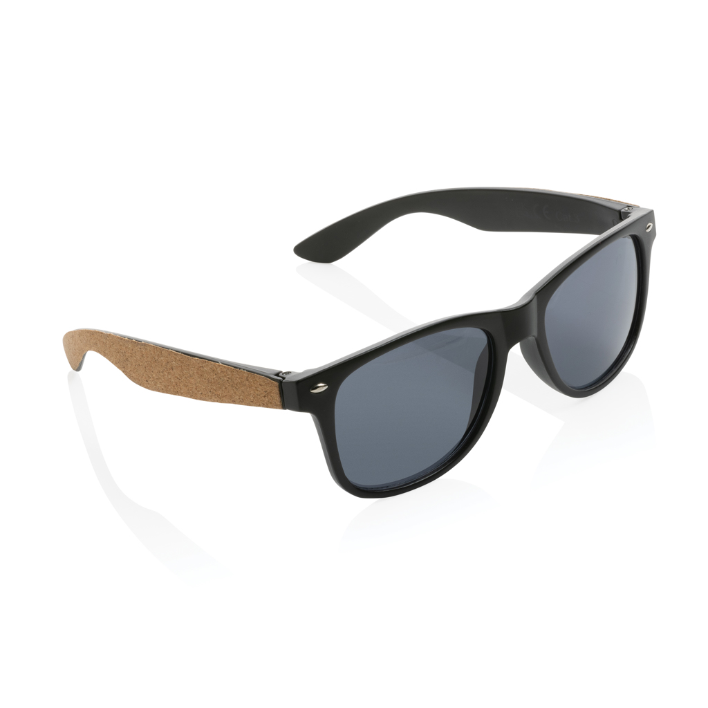 Gafas de sol personalizadas de plástico PC reciclado GRS con corcho - Verano - Regalo Promocional Personalizado - vista alternativa