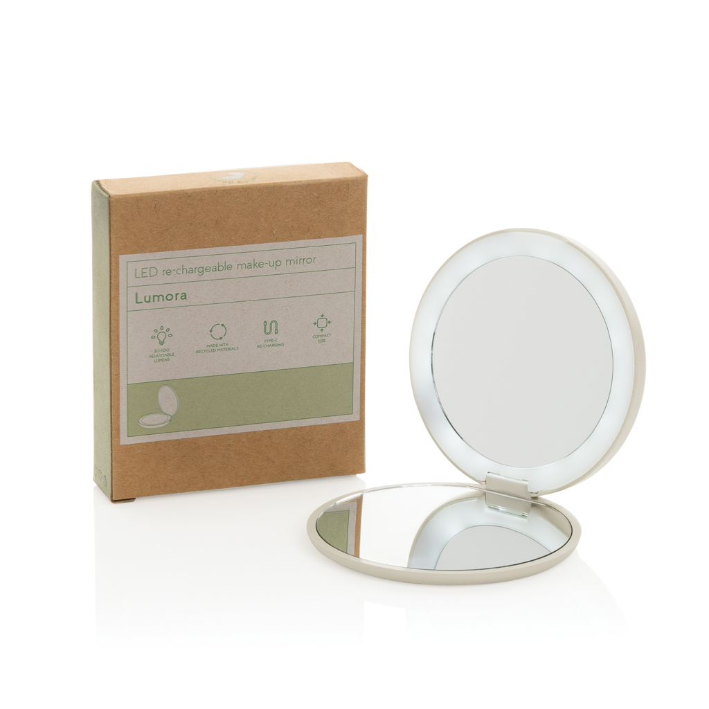 Espejo recargable con LED de plástico reciclado Lumora RCS - Hogar - Regalo Promocional Personalizado - imagen 6