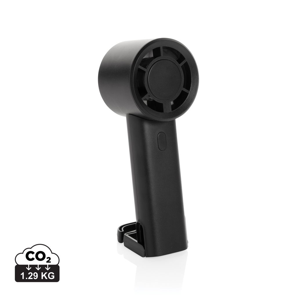 Ventilador portátil recargable Twist RCS plástico reciclado - Verano - Regalo Promocional Personalizado