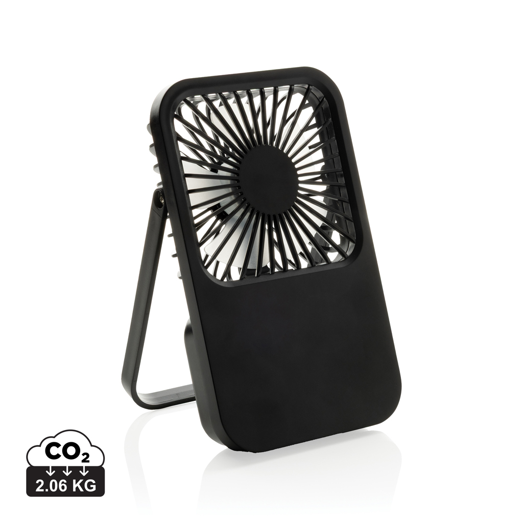 Ventilador escritorio recargable plástico reciclado Aervina - Verano - Regalo Promocional Personalizado
