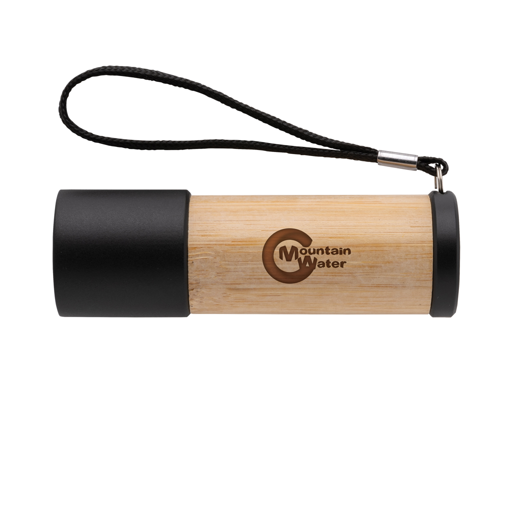 Linterna personalizada de bambú y plástico reciclado RCS - Linternas personalizadas - Regalo Promocional Personalizado - imagen 5