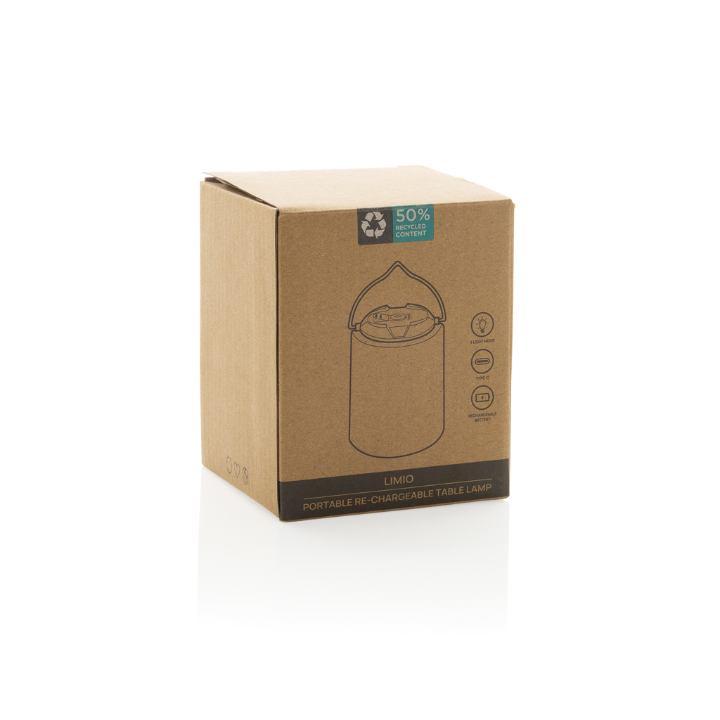 Lámpara Limio portátil recargable plástico reciclado RCS - Linternas personalizadas - Regalo Promocional Personalizado - imagen 10
