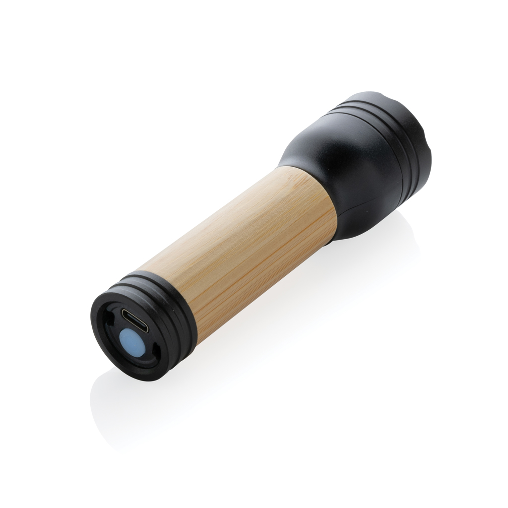 Linterna personalizada Lucid de bambú y plástico reciclado - Linternas personalizadas - Regalo Promocional Personalizado - imagen 3