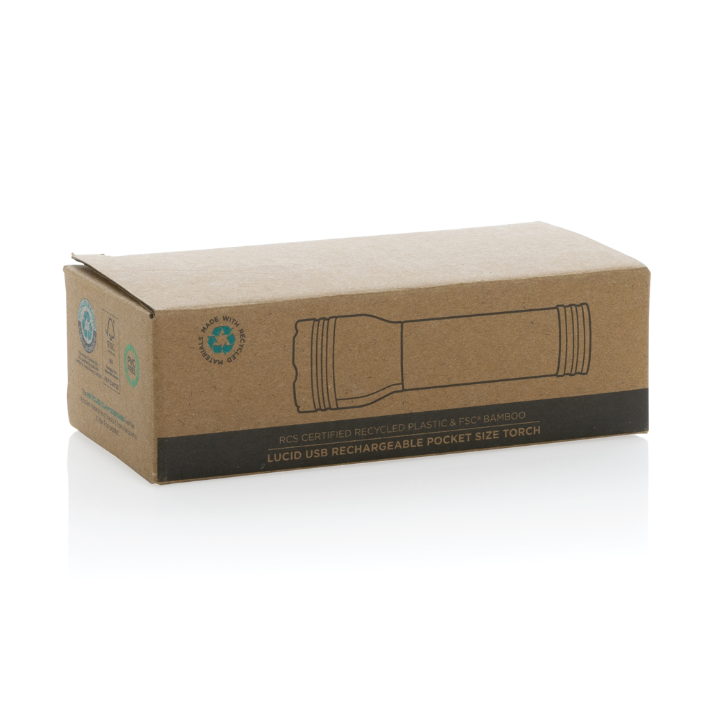 Linterna personalizada Lucid de bambú y plástico reciclado - Linternas personalizadas - Regalo Promocional Personalizado - imagen 11