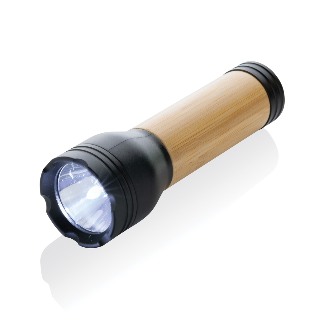Linterna personalizada Lucid 3W RCS de bambú y plástico reciclado - Linternas personalizadas - Regalo Promocional Personalizado - imagen 2