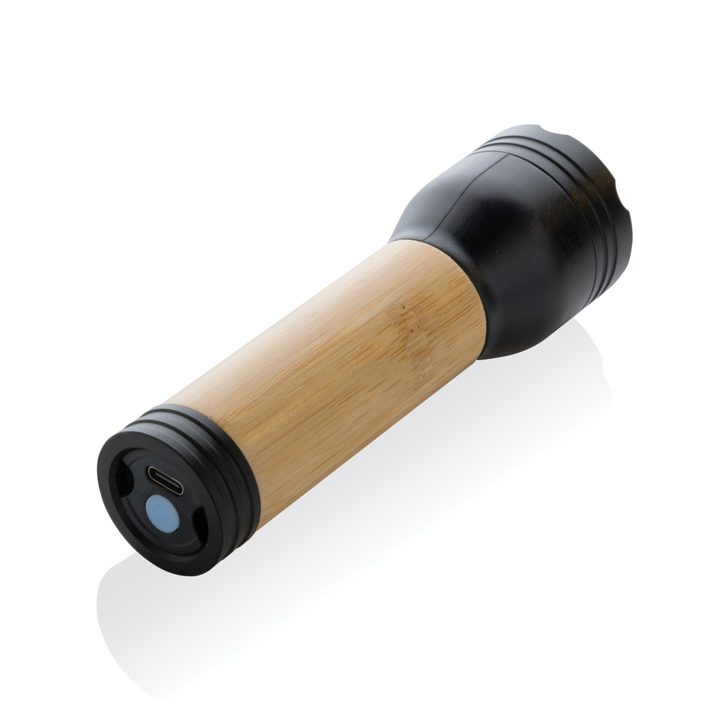 Linterna personalizada Lucid 3W RCS de bambú y plástico reciclado - Linternas personalizadas - Regalo Promocional Personalizado - imagen 3