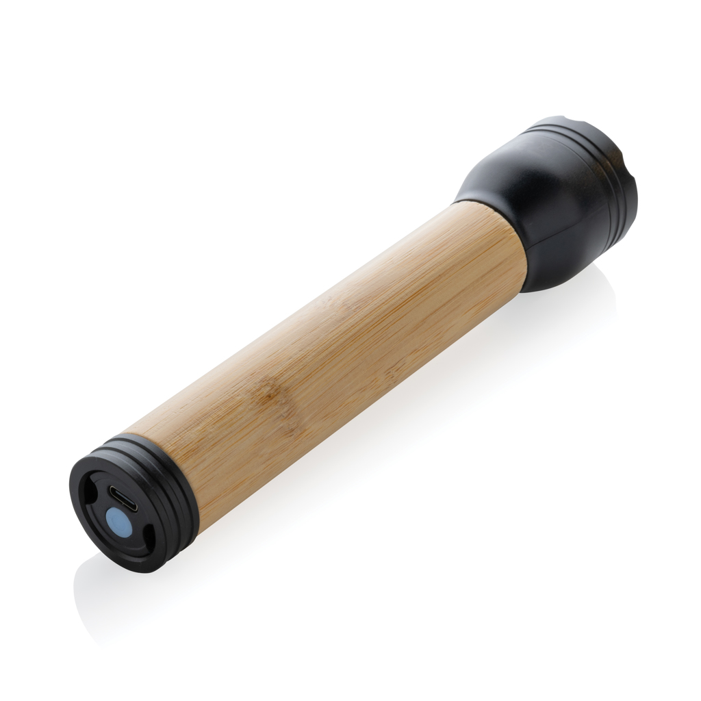 Linterna personalizada Lucid 5W de bambú y plástico reciclado - Linternas personalizadas - Regalo Promocional Personalizado - imagen 3