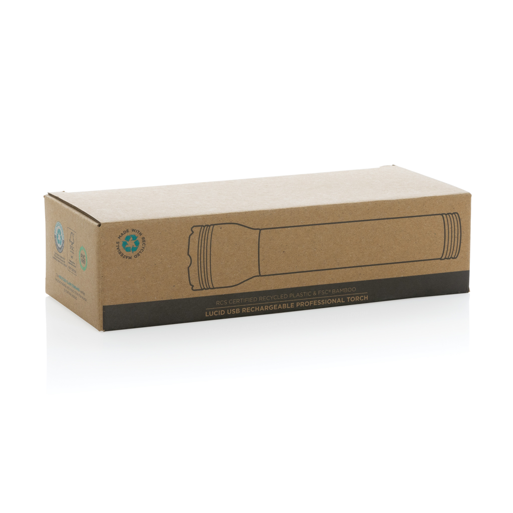Linterna personalizada Lucid 5W de bambú y plástico reciclado - Linternas personalizadas - Regalo Promocional Personalizado - imagen 12