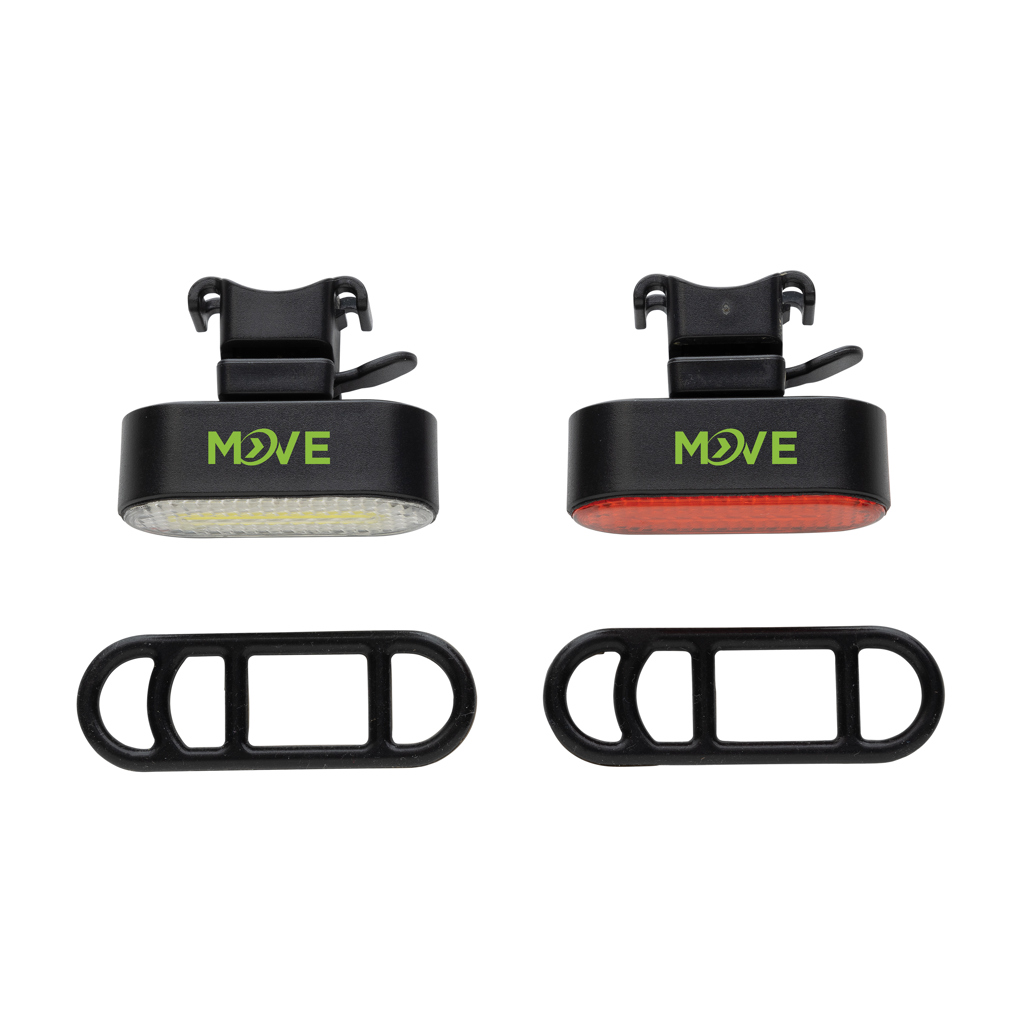 Set de luces de bicicleta recargables personalizado USB de plástico reciclado - Deporte y aventura - Regalo Promocional Personalizado - imagen 6