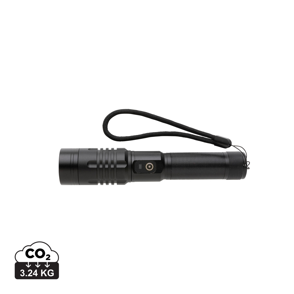 Linterna recargable personalizada Gear X USB de aleación - Linternas personalizadas - Regalo Promocional Personalizado