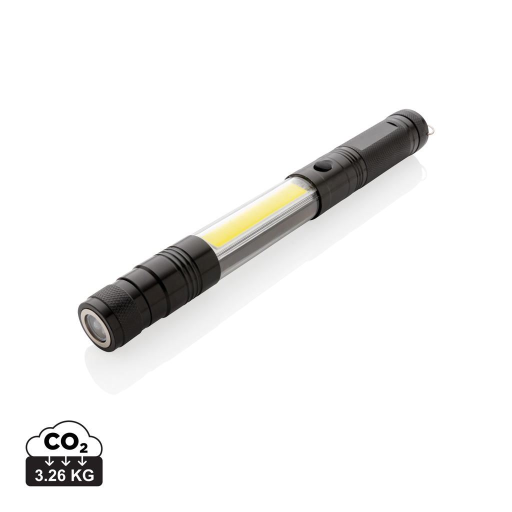 Gran luz telescópica personalizada con COB - Linternas personalizadas - Regalo Promocional Personalizado