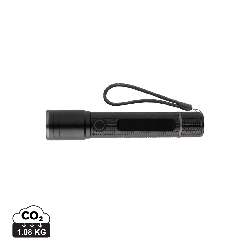 Linterna recargable USB personalizada Gear X de aluminio reciclado - Linternas personalizadas - Regalo Promocional Personalizado