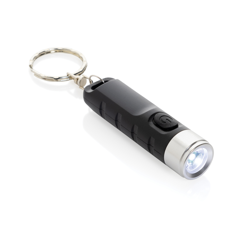 Linterna llavero personalizada recargable USB Globix de plástico reciclado - Linternas personalizadas - Regalo Promocional Personalizado - vista alternativa