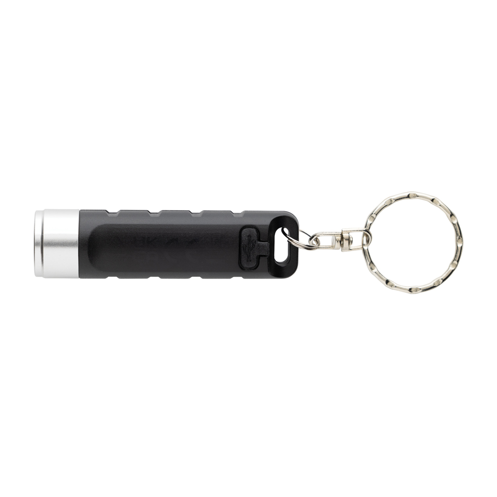 Linterna llavero personalizada recargable USB Globix de plástico reciclado - Linternas personalizadas - Regalo Promocional Personalizado - imagen 5