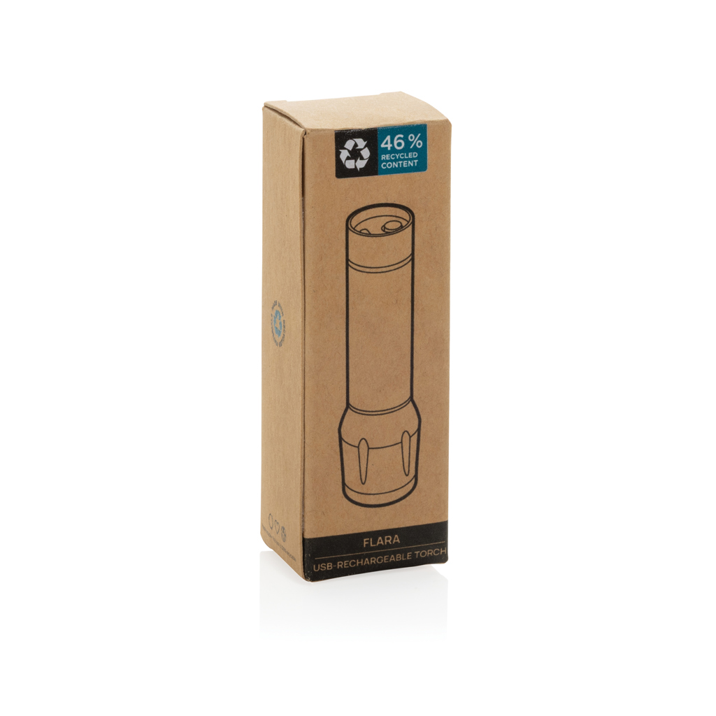 Linterna recargable por USB Flara RSC de plástico reciclado - Novedades - Regalo Promocional Personalizado - imagen 7