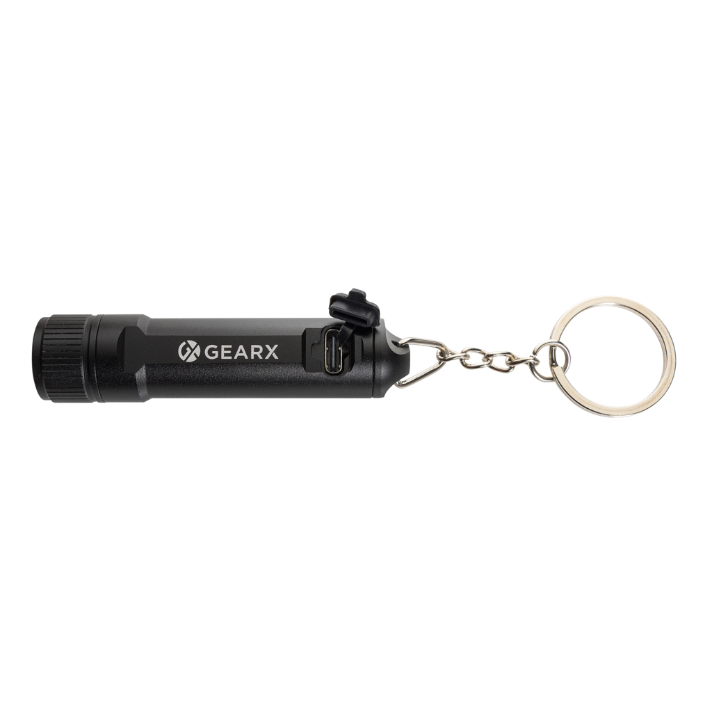 Linterna llavero personalizada ultra brillante Gear X de aluminio reciclado - Linternas personalizadas - Regalo Promocional Personalizado - imagen 4
