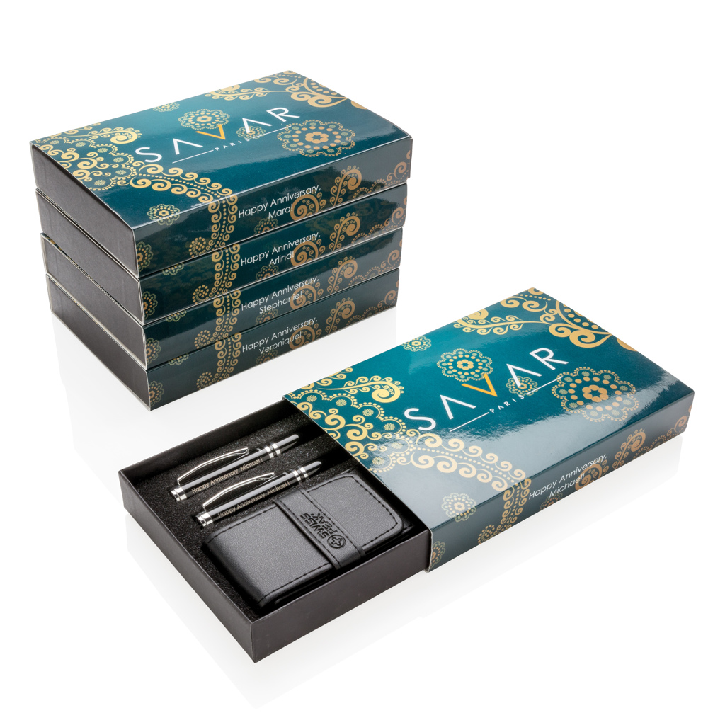 Set de bolígrafos ejecutivo personalizado Swiss Peak - Set de escritura personalizados - Regalo Promocional Personalizado - imagen 7